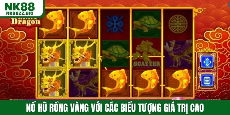 Nổ hũ Rồng Vàng với các biểu tượng giá trị cao