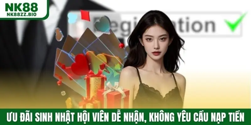 Ưu đãi sinh nhật hội viên dễ nhận, không yêu cầu nạp tiền